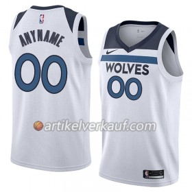 NBA Minnesota Timberwolves Trikot Nike 2017-18 Weiß Personalisierung Swingman - Herren